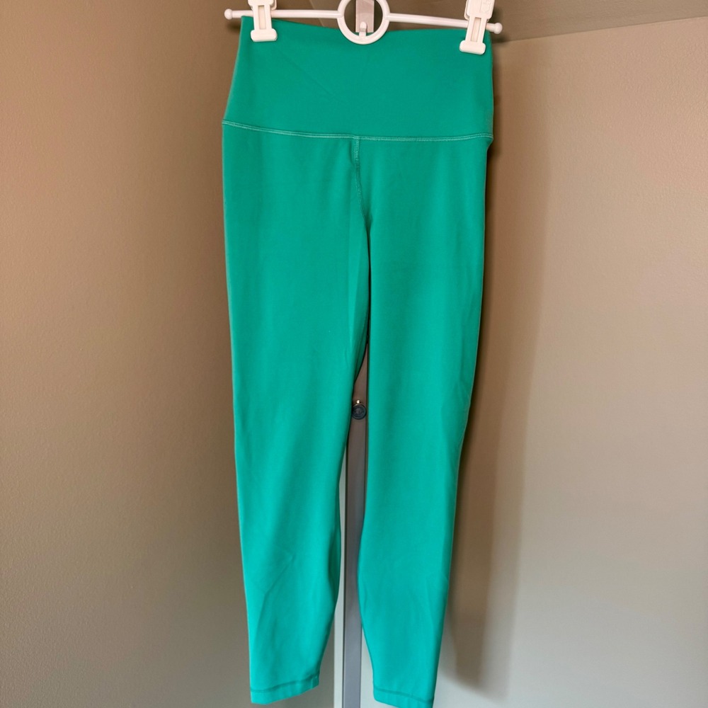 Yogalicious Lux Everyday Tight High Waisted Teal Green Leggings Womens Small